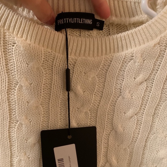 Pretty little thing cropped knit : white or black - Picture 2 of 4